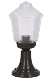 Opviq Lámpara de Pared Exterior Negra con Tapa de Acrílico